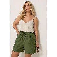 Yours Curve Textured Woven Shorts
