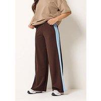 Pixiegirl Petite Stripe Wide Leg Scuba Trousers