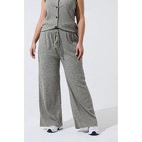 Yours Curve Check Barrel Trousers