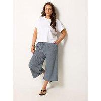 Yours Curve Jersey Sun Print Culotte - Blue