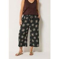 Yours Curve Pull On Spor Print Jersey Shorts