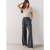 The Very Collection Women'S Wide Leg Utility Cargo Trousers - Blue