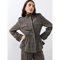 The Very Collection Women'S Funnel Neck Utility Jacket - Brown
