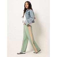 Pixiegirl Petite Stripe Wide Leg Scuba Trousers