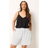 Yours Curve Ditsy Print Gathered Skirt