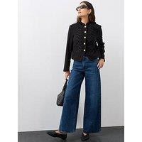 The Very Collection Women'S Napoleon Jacket With Military Braid Detail - Black