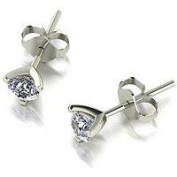 Moissanite 9Ct White Gold 0.20Ct Total Moissanite Stud Earrings