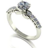 Moissanite 9Ct White Gold Lady Lynsey 1.10Ct Moissanite Solitaire Ring