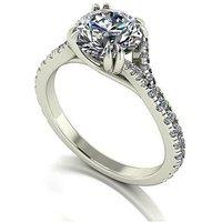 Moissanite 9Ct White Gold Lady Lynsey 2.30Ct Total Moissanite Solitaire Ring