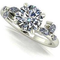 Moissanite 9Ct White Gold Lady Lynsey 2.40Ct Total Moissanite Solitaire Ring