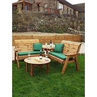 Charles Taylor Four Seat Balmoral Corner Set With Round Coffee Green