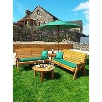 Charles Taylor Six Seat Balmoral Corner Set With Round Coffee Green