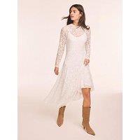 Mint Velvet Cream Lace Full Midi Dress