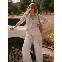 Mint Velvet Neutral Sparkle Knit Top - Cream