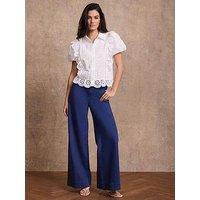 Mint Velvet Washed Cobalt Wide Jean