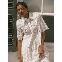 Mint Velvet Ivory Broderie Shirt