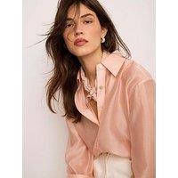 Mint Velvet Light Pink Sheer Shirt