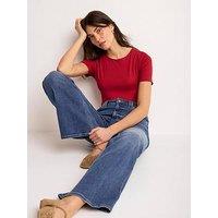 Mint Velvet Red Short Sleeve Layering Top