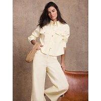 Mint Velvet Butter Yellow Denim Shirt