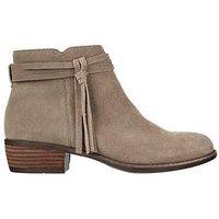 Skechers Texas Modern Western Tassel Wrap Western Boot W/ Memory Foam - Dark Taupe Suede