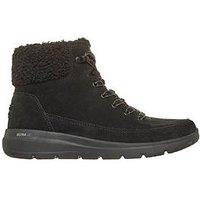Skechers Glacial Ultra Tahoe Waterproof Suede Lace-Up Boots - Black