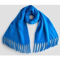 The Very Collection Brushed Tassel Scarf - Blue