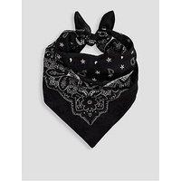 The Very Collection Paisley Satin Scarf - Black