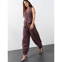 The Very Collection Womens Sleeveless Tailored Button Front Waistcoat - Purple