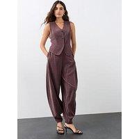 The Very Collection Womens Pleated Balloon Trousers - Purple