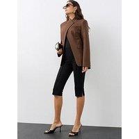 The Very Collection Women'S & Asymmetric Blazer - Brown