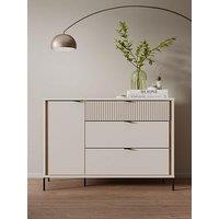 Seravel Small Sideboard - Sand/Oak