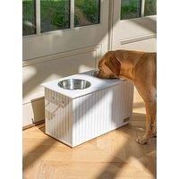 Lords And Labradors L &L Wooden Pet Feeder With Storage White