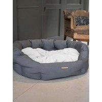Lords And Labradors Lords & Labradors Essentials Twill Oval Bed Slate L - Small