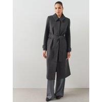 The Very Collection Womens Belted Collar Detail Coat - Grey