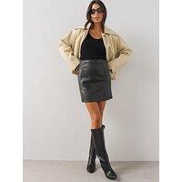 The Very Collection Pu Mini Skirt - Black