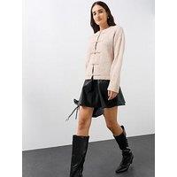 The Very Collection Pu Skater Skirt - Black