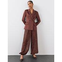 The Very Collection Womens Sequin Balloon Trousers - Brown