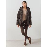 The Very Collection Womens High Shine Padded Coat - Brown
