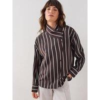 The Very Collection Funnel Neck Stripe Shirt