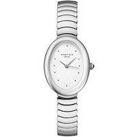 Rosefield Ovale Steel Case White Dial Steel Bracelet