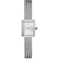 Rosefield Mini Octagon Silver Dial Steel Mesh