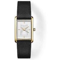 Rosefield Heirloom White Dial And Case Black Leather Strap