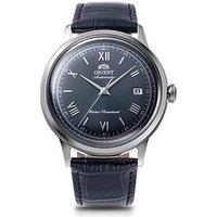 Orient Bambino 40.5Mm Black Dial Roman Numerals Black Leather Strap