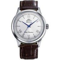 Orient Bambino 38Mm Non-Date White Dial Brown Leather Strap