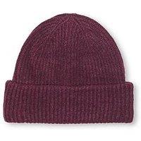 Only Kids Girls Ribbed Knitted Beanie - Dark Red