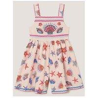 Monsoon Girls Shell Applique Culotte Playsuit - Orange