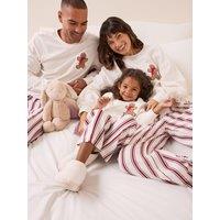 The Very Collection Womens Family Christmas Pyjama Gingerbread Sweatshirt And Woven Stripe Bottoms