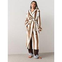 The Very Collection Stripe Fleece Robe