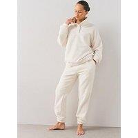 The Very Collection Funnel Neck Borg And Jogger Loungewear Set