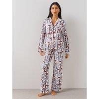 The Very Collection Jersey Revere Bow Print Pyjama Set